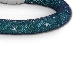 SilberDream Glitzerarmband Minikristalle türkis 20cm Armband Damen SDA050T0