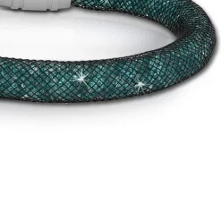 SilberDream Glitzerarmband Minikristalle grün 18cm Armband Damen SDA050G9