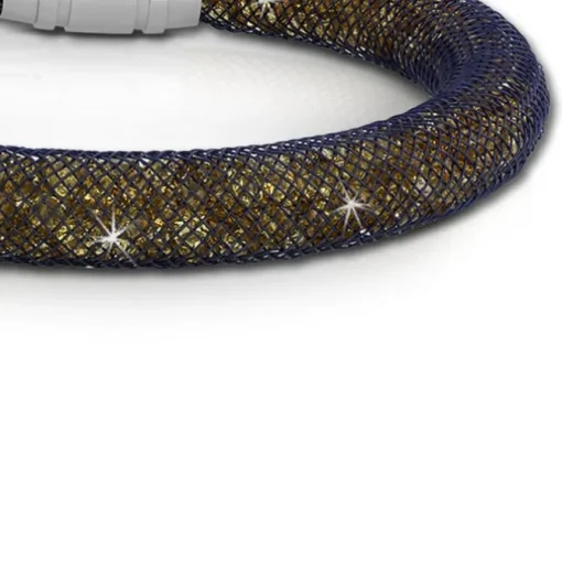 SilberDream Glitzerarmband Minikristalle goldfarben 18cm Armband Damen SDA050N9