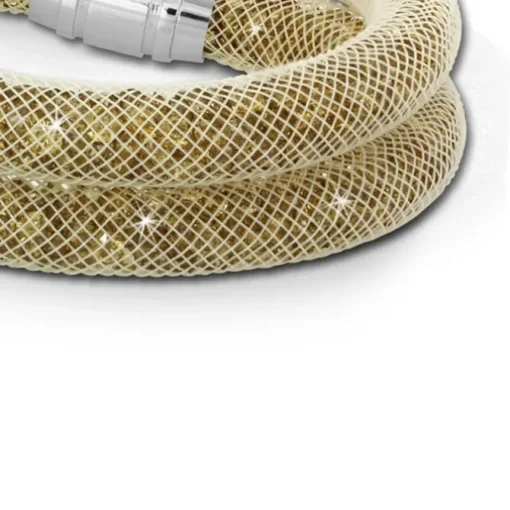 SilberDream Glitzerarmband Minikristalle goldfarbenen Doppelarmband SDA051Y0