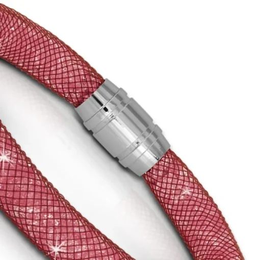SilberDream Glitzerarmband Minikristalle rosa 18cm Armband Damen SDA050A9