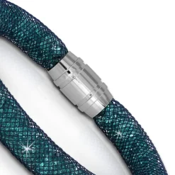 SilberDream Glitzerarmband Minikristalle türkis 20cm Armband Damen SDA050T0