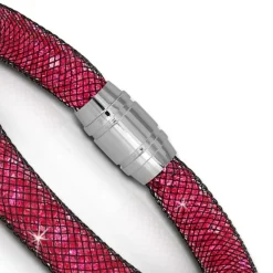 SilberDream Glitzerarmband Minikristalle fuchsia 18cm Armband Damen SDA050P9