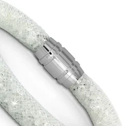 SilberDream Glitzerarmband Minikristalle weiß 20cm Armband Damen SDA050W0
