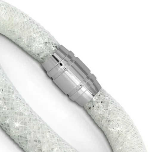 SilberDream Glitzerarmband Minikristalle weiß 20cm Armband Damen SDA050W0