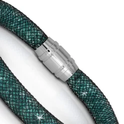 SilberDream Glitzerarmband Minikristalle grün 20cm Armband Damen SDA050G0