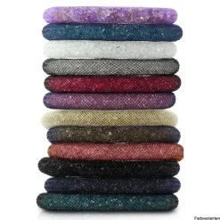 SilberDream Glitzerarmband Minikristalle schwarz/weiß Doppelarmband SDA051K9