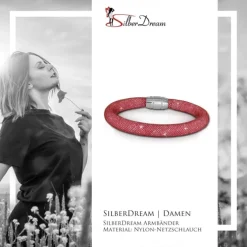 SilberDream Glitzerarmband Minikristalle rosa 18cm Armband Damen SDA050A9