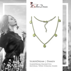 SilberDream Halskette Orient 925er Sterling Silber vergoldet Kette SDK29538Y
