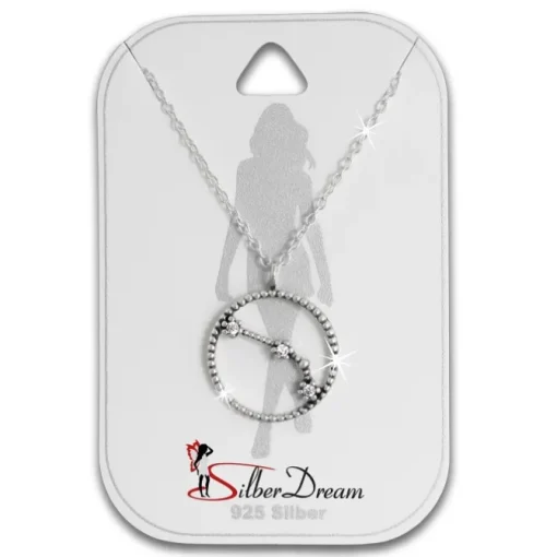 SilberDream Halskette Sternzeichen Widder 925 Silber 45cm Damen Kette SDK8504W