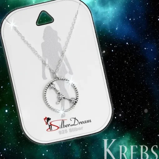 SilberDream Halskette Sternzeichen Krebs 925 Silber 45cm Damen Kette SDK8507W