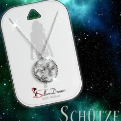 SilberDream Halskette Sternzeichen Schütze 925 Silber 45cm Damen Kette SDK8512W