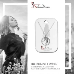 SilberDream Halskette Sternzeichen Waage 925er Silber 45cm Damen Kette SDK8510W