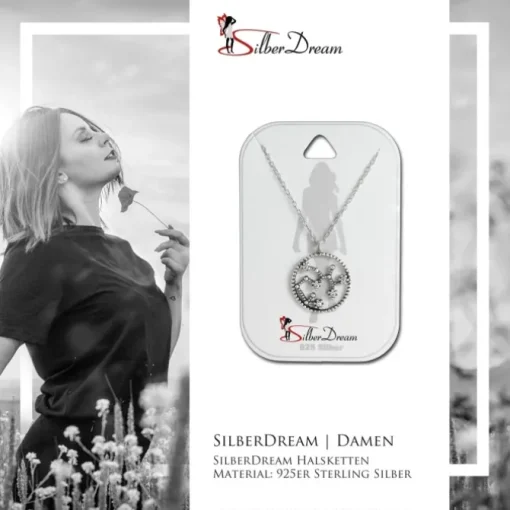 SilberDream Halskette Sternzeichen Schütze 925 Silber 45cm Damen Kette SDK8512W
