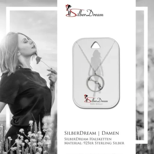 SilberDream Halskette Sternzeichen Widder 925 Silber 45cm Damen Kette SDK8504W