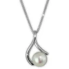 SilberDream Halskette Süßwasser Perle weiß 925 Sterling Silber Damen SDK1548W