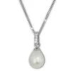 SilberDream Halskette Süßwasser Perle weiß Zirkonias 925 Silber Damen SDK1508W
