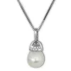 SilberDream Halskette Süßwasser Perle weiß Zirkonia 925 Silber Damen SDK1519W