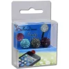 SilberDream Handystecker Shamballa 3 Glitzerkugeln blau,grau,lila GST14