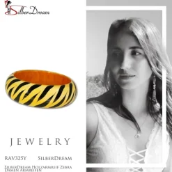 SilberDream Holzarmreif Zebra Damen Armreifen RAV325Y