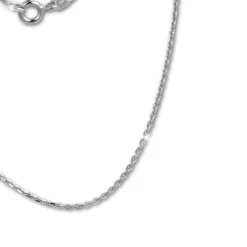 SilberDream Kette Anker diamantiert 925er Silber 45cm Damen Halskette SDK28945J