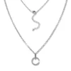 SilberDream Kette Circle Zirkonia weiß 925 Silber 42-45cm Halskette GSK410W