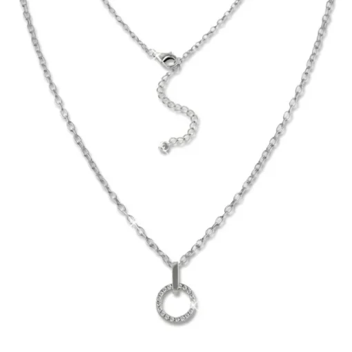 SilberDream Kette Circle Zirkonia weiß 925 Silber 42-45cm Halskette GSK410W