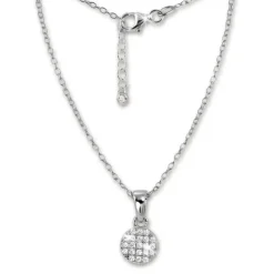 SilberDream Kette Circle Zirkonia weiß 925er Silber 42-45cm Halskette GSK403W