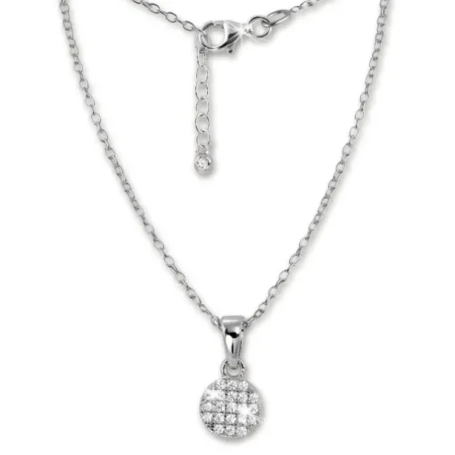SilberDream Kette Circle Zirkonia weiß 925er Silber 42-45cm Halskette GSK403W