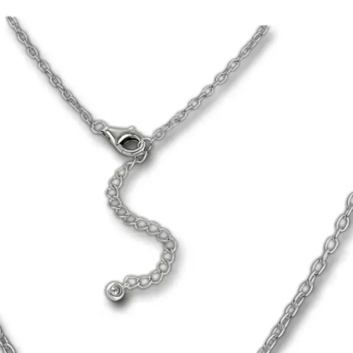 SilberDream Kette Circle Zirkonia weiß 925 Silber 42-45cm Halskette GSK410W
