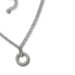SilberDream Kette Circle Zirkonia weiß 925 Silber 42-45cm Halskette GSK410W