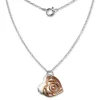 SilberDream Kette Doppel Herz rose vergoldet 925 Sterling Silber 45,5cm SDK8006E