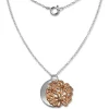 SilberDream Kette Doppel Plakette rose vergoldet 925 Silber 45 cm SDK8003E