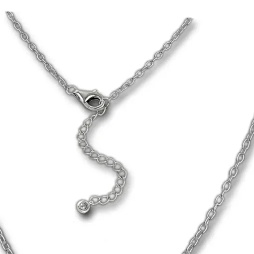 SilberDream Kette Glamour Zirkonia weiß 925 Silber 42-45cm Halskette GSK412W
