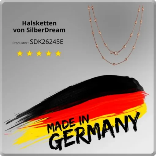 SilberDream Kette Glamour rosevergoldet 925 Silber 45cm Damen Kette SDK26245E