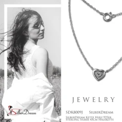 SilberDream Kette Herz 925er Sterling Silber 45cm Halskette SDK8009J