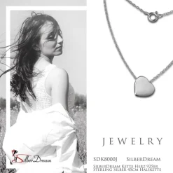 SilberDream Kette Herz 925er Sterling Silber 45cm Halskette SDK8000J