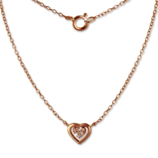 SilberDream Kette Herz rose 925er Sterling Silber 45cm Halskette SDK8009E