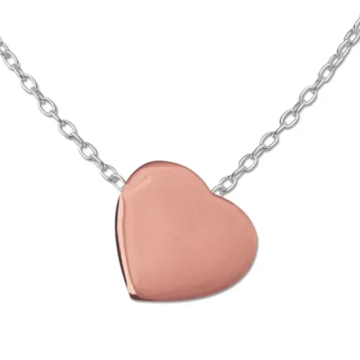 SilberDream Kette Herz rose vergoldet 925 Silber 45cm Halskette SDK8000E