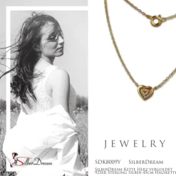 SilberDream Kette Herz vergoldet 925er Sterling Silber 45cm Halskette SDK8009Y