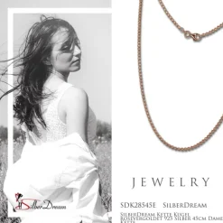 SilberDream Kette Kugel rosevergoldet 925 Silber 45cm Damen Kette SDK28545E