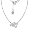 SilberDream Kette Schlange Zirkonia weiß 925er Silber 41-44cm Halskette GSK400W