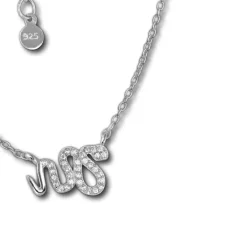 SilberDream Kette Schlange Zirkonia weiß 925er Silber 41-44cm Halskette GSK400W