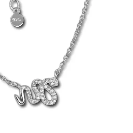 SilberDream Kette Schlange Zirkonia weiß 925er Silber 41-44cm Halskette GSK400W