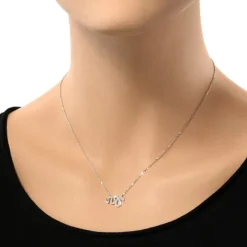 SilberDream Kette Schlange Zirkonia weiß 925er Silber 41-44cm Halskette GSK400W