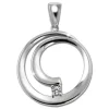 SilberDream Ketten Anhänger -Spirale- Zirkonia weiß 925 Silber SDH4375W