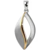 SilberDream Ketten Anhänger -Blatt- bicolor 925er Sterling Silber SDH4378T