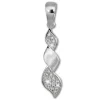 SilberDream Ketten Anhänger Zopf Zirkonia weiß 925er Sterling Silber SDH404W