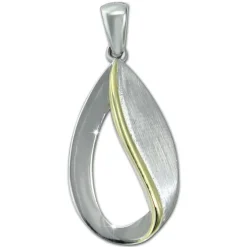 SilberDream Ketten Anhänger -Träne- bicolor 925 Silber SDH4379T