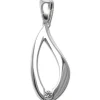 SilberDream Ketten Anhänger -Träne- Zirkonia weiß 925 Silber SDH4395W